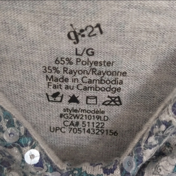 g:21 Sequinned printed tank top with adjustable straps size L/G - Picture 8 of 8